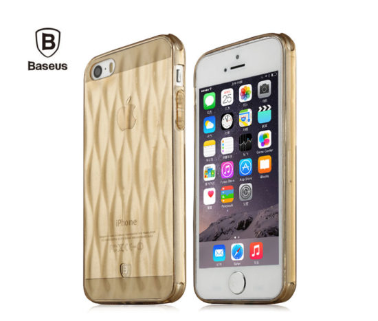Θήκη Baseus 3D Silicon Χρυσή - iPhone 5/5s