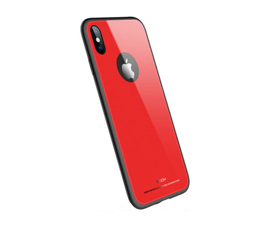Θήκη Rock Tempered Glass Κόκκινη - iPhone X