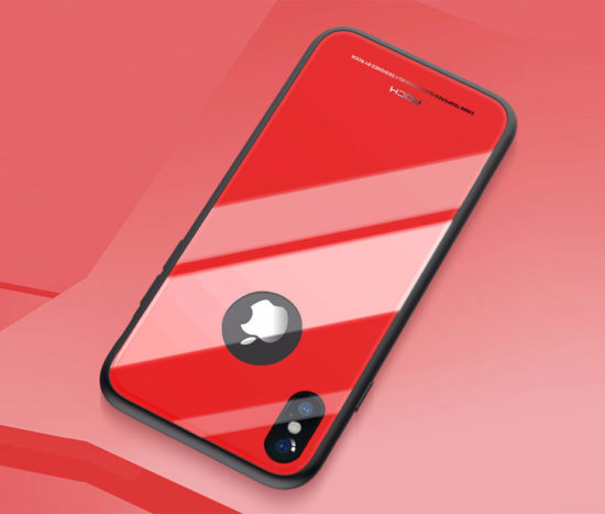 Θήκη Rock Tempered Glass Κόκκινη - iPhone X