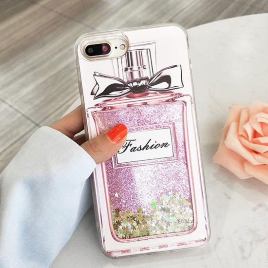 Θήκη Perfume Liquid Water Glitter Pink - iPhone 7 / iPhone 8