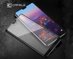Cafele 4D Tempered Glass 9H Full Cover- Huawei P20