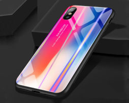 Θήκη Glaze Tempered Glass Rainbow - iPhone X