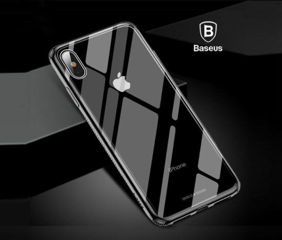 Θήκη Baseus με Tempered Glass Πλάτης Μαύρη - iPhone Xs Max