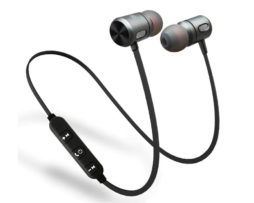 Bluetooth Μετταλικά Ακουστικά Handsfree Magnetic - Black
