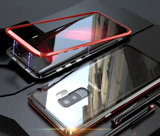 Θήκη Magnetic 360° Κόκκινη / Μαύρη - Galaxy S9