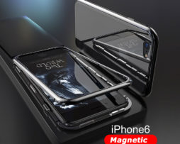 Θήκη Magnetic Ασημί με Διάφανη Πλάτη - iPhone 6 /6s