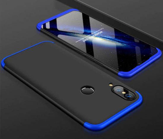 Θήκη 360° Dual Blue/Black με Tempered Glass- Huawei P20 lite