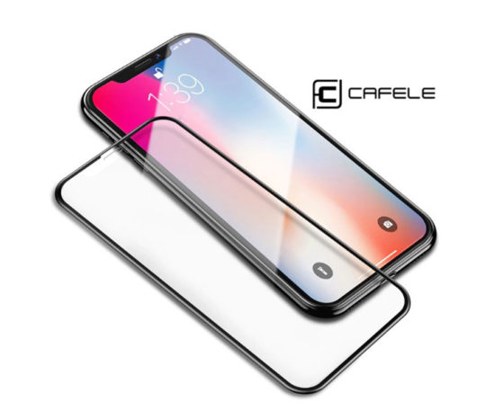 Cafele 4D Tempered Glass 9H Full Cover Black- iPhone X/Xs