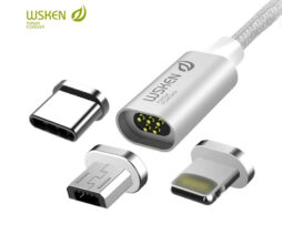 Premium WSKEN Magnetic Καλώδιο 3 σε 1 για Φόρτιση Fast Charge & Μεταφορά Δεδομένων - Lightning /Type-C /Micro USB