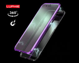 Θήκη 360° Magnetic DUAL Glass LUPHIE Μωβ / Μαύρη - iPhone X/Xs