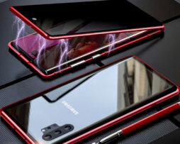 Θήκη Φιμέ 360° Dual Μαγνητική Anti-Spy Κόκκινη BOTYE - Galaxy Note 10 PLUS