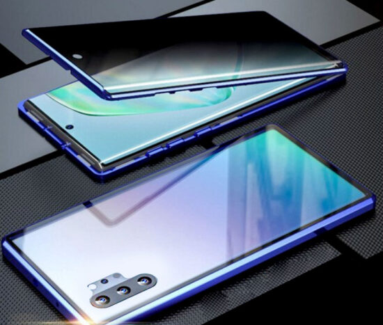 Θήκη Φιμέ 360° Dual Μαγνητική Anti-Spy Μπλε BOTYE - Galaxy Note 10 PLUS