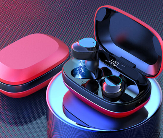 TWS Ασύρματα Ακουστικά Metal G16 LED Premium Red