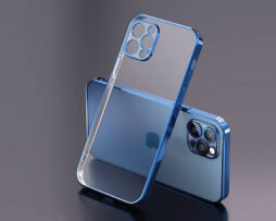 "Look 12 Matte" Electroplate Θήκη Μπλε + 9H Tempered Glass - iPhone 12