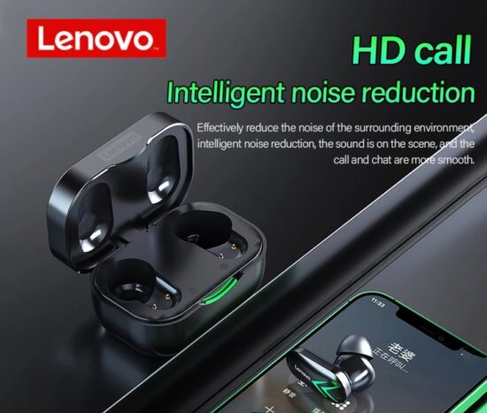 Lenovo TWS Ασύρματα Ακουστικά thinkplus XT82 LED Black/Green