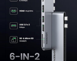 Ugreen CM380 Docking Station με Διπλό USB-C HDMI 4K PD